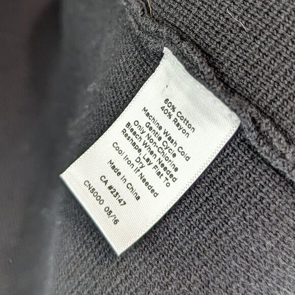 Talbots Sweater Blazer Womens Large 12 14 Black 1 Button Stretch Jacket Zip Knit - Picture 9 of 9